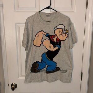 Vintage Popeye Single Stitch T-shirt (1993) Sz Large
